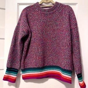 La Ligne 100% Cashmere Multicolor Heather Sweater